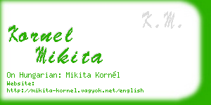kornel mikita business card